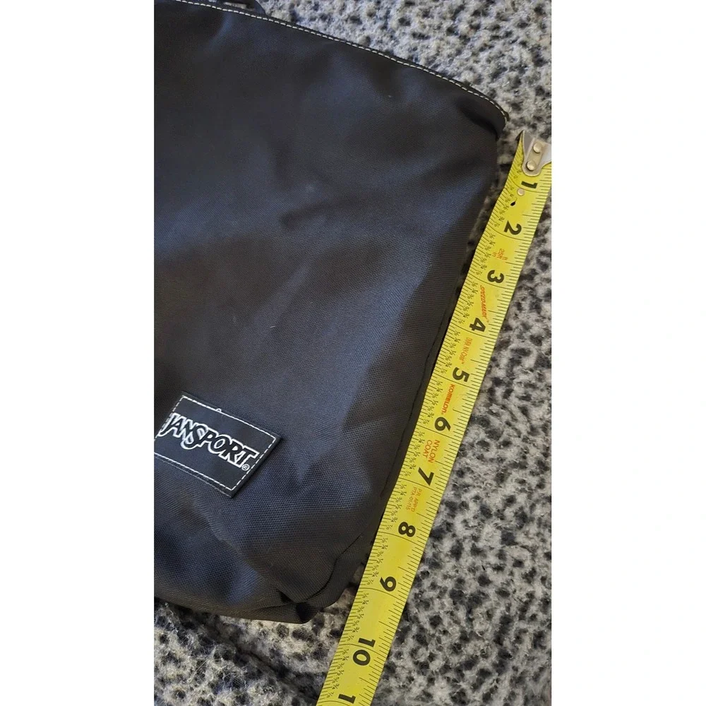 JanSport Black Nylon Laptop Sleeve Portfolio Bag Case with Handle Zip Closure